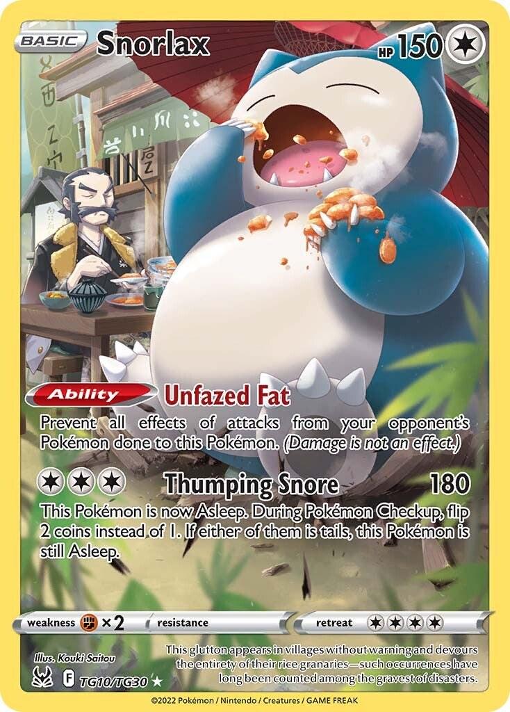 Lost Origin Snorlax Pokémon card